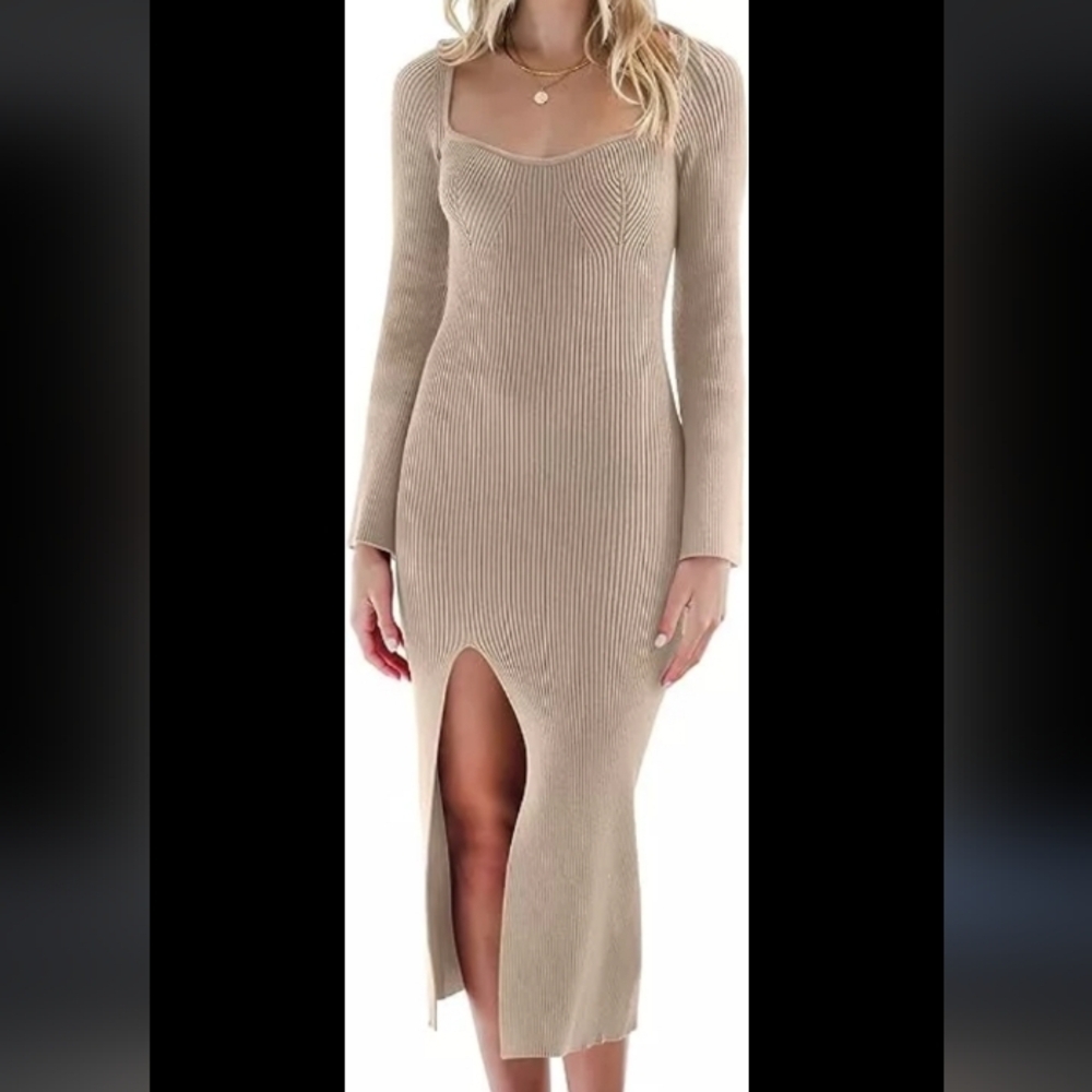 Anrabess Bodycon Sweater Dress